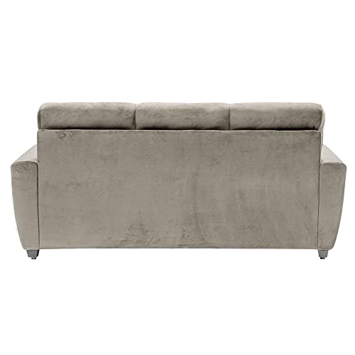 Image of Wakefit Sofa Set | 3 Year Warranty | Sofa 3 Seater, 3 Seater Sofa for Living Room, Wooden Sofa Set, Couch Sofa for Living Room, Sofa for Living Room - Belize(Fabric-Velvet : Stone)