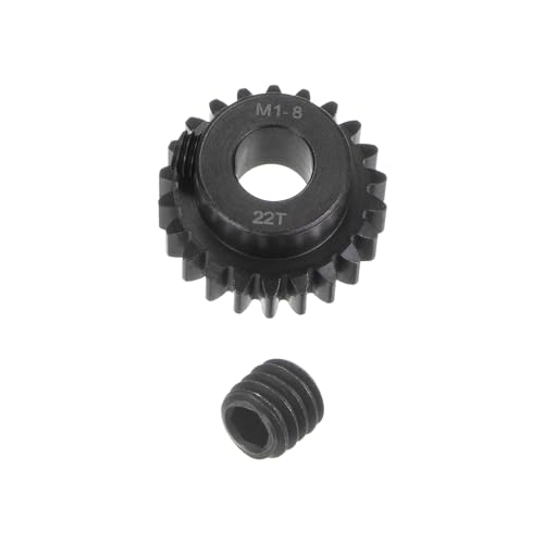 QUARKZMAN Mod 1 22T Ritzel Zahnrad Zahnräder 8mm Bohrung Gehärtetes Stahl Motorzahnrad für RC Auto LKW Getriebe