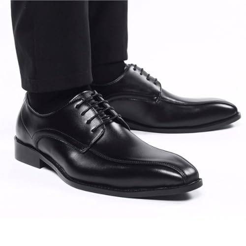 Mens Lace Up Dress Shoes Fashion Business Leather Oxfords Japanese Style Pointed Toe Casual Formal Shoes Plus Size2