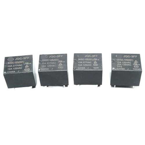 Relé JQC-3FF-012VDC-1HS subminiatura de 4 pines y 10A para control de circuitos de automatización 2