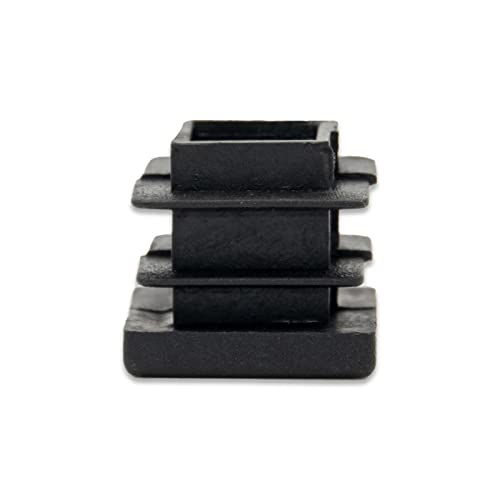 Image of Flyshop 16 x 16 mm, 0.63 inch x 0.63 inch Black Plastic Hole Plugs Square Tubing End Caps Tube Inserts Durable Furniture Glide for Chair Table Stool Leg 8 Pack