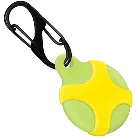 Aerbee 2 Pack Silicone Case for AirTag with Keychain, Waterproof Anti-Scratch Shockproof Protective Tracker Cover Compatible with Apple AirTags 2021 for Pets Kids Keys Luggage Backpacks Wallets-Green Cover