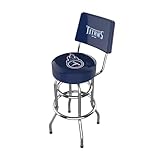 Imperial Blue Tennessee Titans Chrome Bar Stool