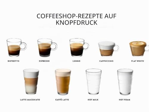 Foto von Nespresso De'Longhi Gran Lattissima EN650.B Kaffeekapselmaschine mit automatischem Milchsystem, 9 Direktwahltasten, 1 L Wassertank, 25 Sek. Aufheizzeit, 19 bar Pumpendruck, Auto-Abschaltung, schwarz