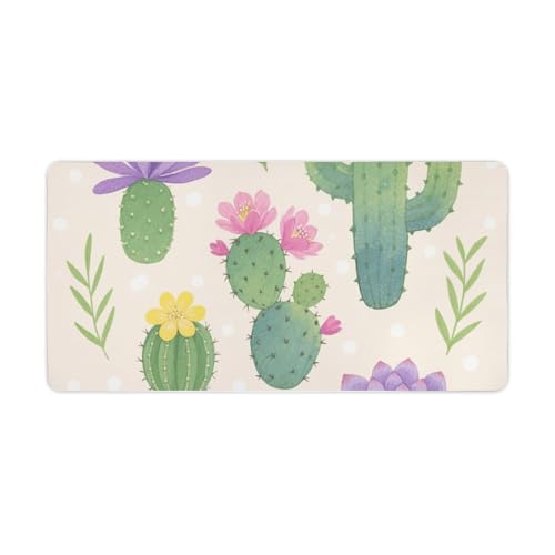 Tapis de bureau portable cactus 60x30 cm idéal pour le télétravail à la maison