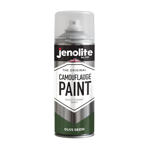 JENOLITE Camouflage-Farbe, Olivgrün, 400 ml (RAL 6003), ideal für Modellbau, Paintball, Airsoft, Militärfahrzeuge