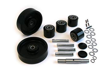 Little Mule Complete Wheel Kit for Manual Pallet Jack - Black