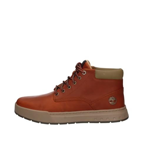 Timberland Maple Grove Mid sneakers en cuir marron marquant le style urbain décontracté