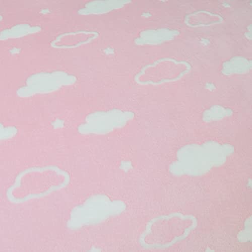 Image of TL Care Heavenly Soft Chenille Sherpa Receiving Blanket (30 inch x 35 inch), 3D Pink, Warm and Cozy for Boys and Girls, Ideal for Baby Carrier, Stroller, and Travel