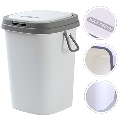 Caneca de basura rectangular con tapa y botón pulsador miniatura 6