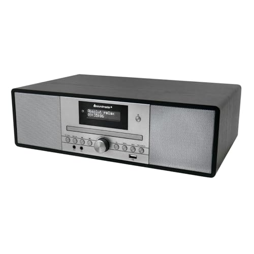 Soundmaster DAB980SW Stereo Kompaktanlage DAB+/UKW, CD‑MP3, USB & Bluetooth mit Weck‑ & Hörbuchfunktion, schwarz
