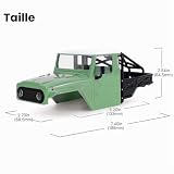 Injora IR40-24 carrosserie mi-camion pour SCX24 vert pâle photo 2