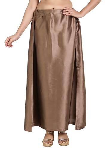 Image of Madhu Fashion Women's Satin Saree Petticoat Saree Underskirt