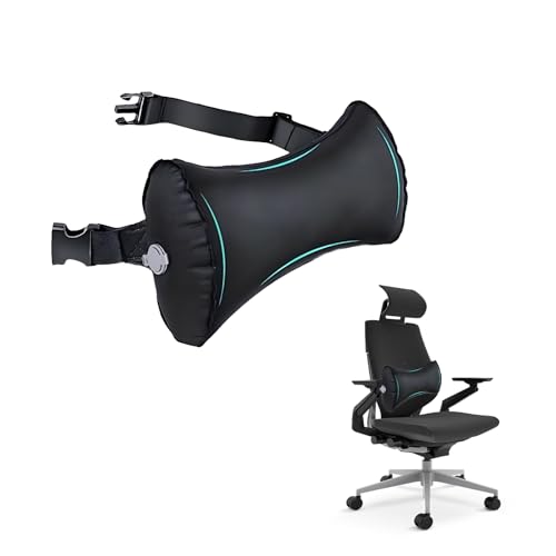 Fesatccoz Inflatable Lumbar Support Pillow Portable Travel Lower Back Support Pillow Cushion for Airplane Office Car Chair