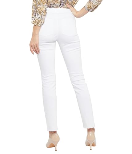 NYDJ Women's Sheri Ankle Fray Hem in Optic White2