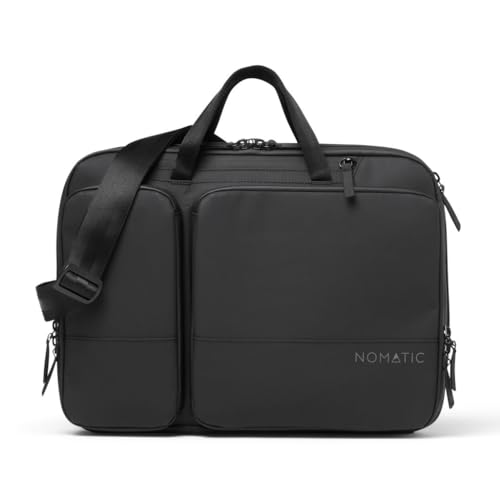 NOMATIC Laptop Bag: Slim Messenger Bag with RFID Pocket Tech Organizer Water-Resistant Zippers - 11-13.5L Expansion Design & Laptop Compartment for Work Travel or Daily Commute
