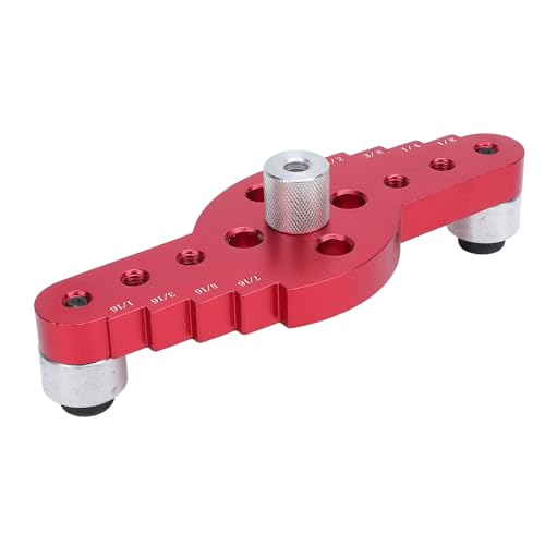 Kit de Plantilla para Orificios de Bolsillo 2 en 1, Perforador de Guía de Taladro para Pasadores de Madera, Trazador Central de Plantilla para Pasadores, para Carpintería,