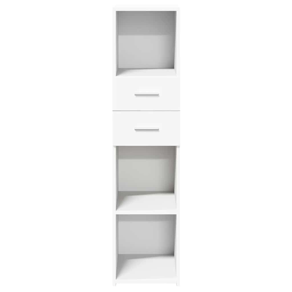 Armadietto alto, bianco, 30 x 42,5 x 124 cm, in legno