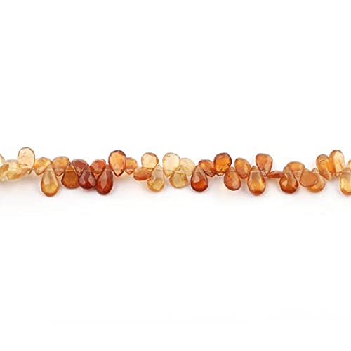Hessonite briolettes perles percées pour réparer et créer bijoux