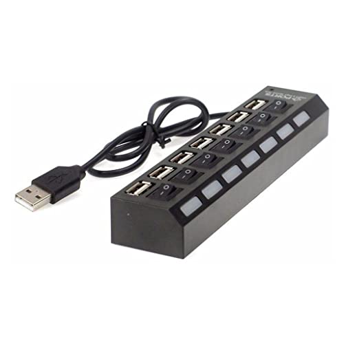 Hub Usb 7 Portas 2.0 Hd Extensor Pen Drive Mouse Teclado TV