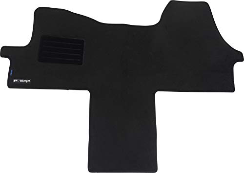 BERGER | Alfombrilla para Cabina Fiat Ducato X290 (Desde 2014) - Alfombra de Moqueta a Medida para Autocaravanas y Campers, Revestimiento de Suelo Antideslizante y Resistente, Color Negro