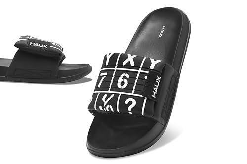 Image of HAUX Stylish Men's Sliders - Comfortable Slip-On Sandals with Modern Look | Lightweight, Durable, and Comfortable Footwear for All-Day Wear