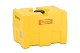 2-fach stapelbar CEMO 10096 PE-Fass kastenförmig, gelb, 200 L
