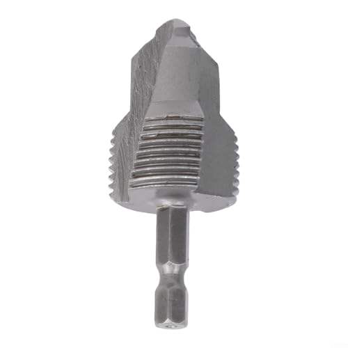 Jotekonoby Punta per trapano filettata 3 in 1 per riparazione tubi, strumento espandibile, trapano e rubinetto, fresa a gradini con codolo esagonale, compatibile con trapani elettrici e manuali