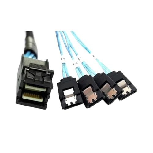 Cable Mini SAS SFF-8643 a 4 SATA 7pin 0.5m