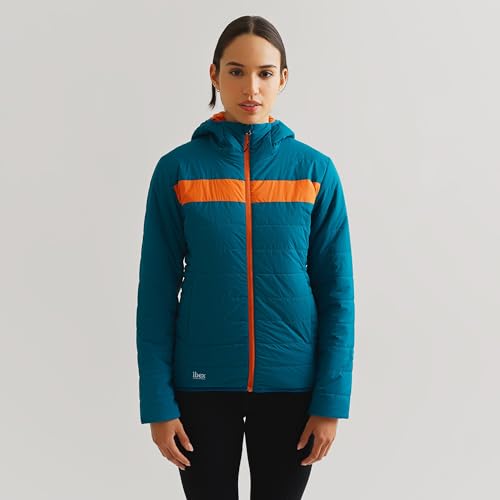 IBEX Merino Wool Aire Women's Puffer Jacket | Insulated, Breathable & Lightweight Hooded Jacket | Hoodies Ideal for Hiking, Running, Camping & Travel Large Bloodstone3
