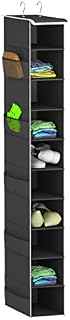 Libeder Hanging Shoe Organizer,10-Shelf Hanging Closet Organizers and Storage Shoes Organizer Shelves Hanging Shoe Rack Holder with 6 Mesh Side Pockets Coffee