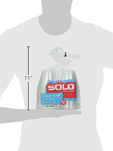 Solo Clear Plastic Cups, 9 Oz, 40 Ct #TOP2
