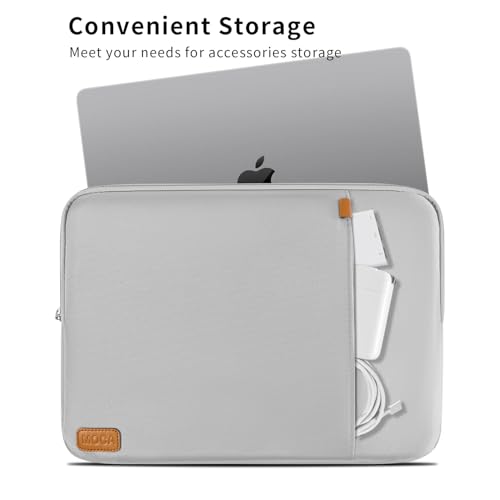 Image of MOCA 360 Protective Laptop Sleeve for 15-inch MacBook Air M4 /A3241 2025, M3 /A3114 2024, M2 /A2941 2023 Laptop Water-Resistant Computer Case Bag, Dell XPS 15, HP Spectre /Envy 15, Lenovo Yoga 7i /9i, ASUS ZenBook 15