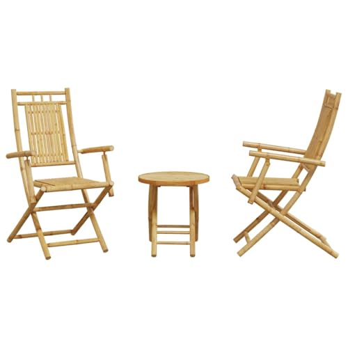 Ensemble de 3 pièces en bambou imperméable avec table de terrasse - 5