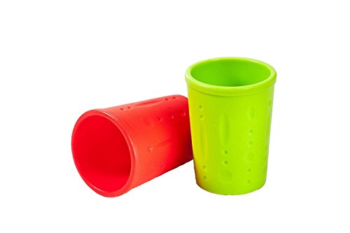 Kinderville® Silicone Cups - 2 pack - 100% SILICONE Cups for Kids, Children, Babies, Toddlers, BPA Free, CUP SET (Dishwasher Safe)