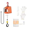110V Electric Hoist Winch w/Wireless Remote Control - 1100lbs Portable Electric Winchs, 1500W Power Winch Crane, 25ft Lifting Height, 16ft/min, Overload Protection, Vertically & Horizontally Lift