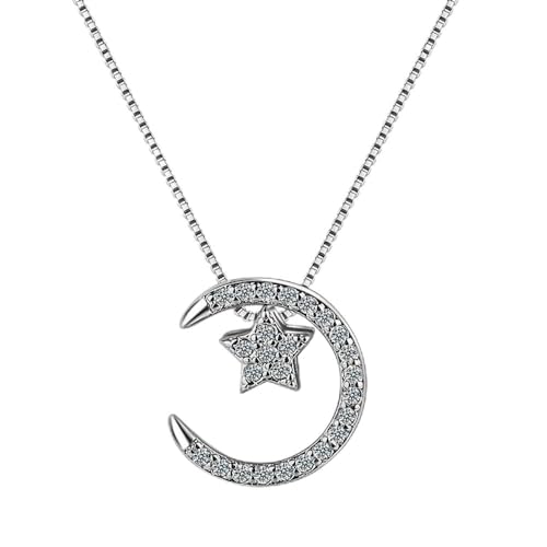 Collier étoile de lune en cristal le bijou idéal du quotidien au bureau