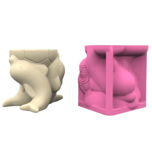 Moule silicone pot de fleurs dauphin pour résine et béton - 2
