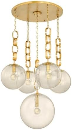 Corbett Lighting 374-38-VB Nessa - 5 Light Chandelier-54 Inches Tall and 38 Inches Wide