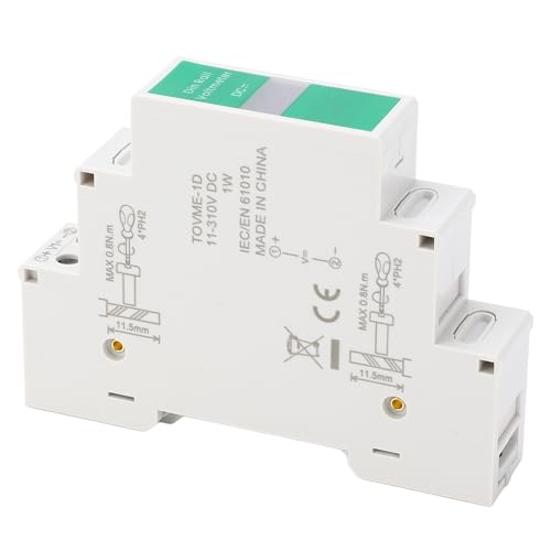 Image of Digital Voltmeter DIN Rail Mount, 11V to 310V DC Voltage Meter with LED Display, Switching Output, Isolated Modular Instrument for Industrial Monitoring and Control Applications