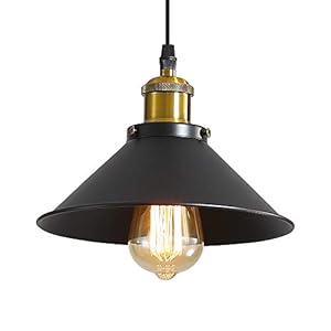 E27 Retro hanglamp, vintage hanglamp, industriële kroonluchter, metaal, plafondlamp, zwart, voor eetkamer, woonkamer…