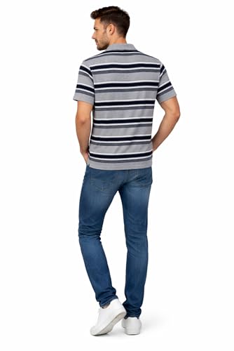 Image of SANE ORIGINALS Half Sleeve Polo T-Shirt for Men with Pocket || Stripe Collar and Pocket T-Shirt for Men Half Sleeves