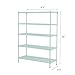 Design Ideas MeshWorks 5 Tier Full-Size Metal Storage Shelving Unit Rack for Kitchen, Office, and Garage Organization, Sage Green