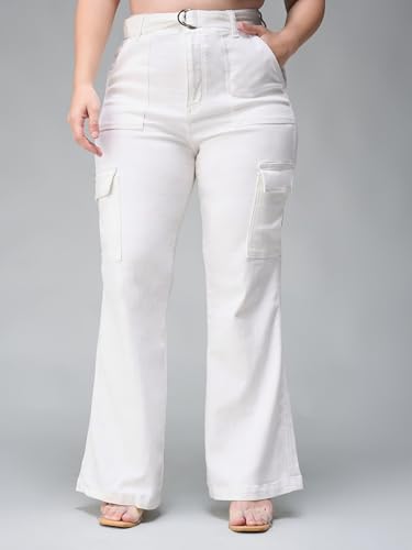Image of Miss Chase A+ Women's Wide-Leg High Rise Regular Stretchable Denim Jeans