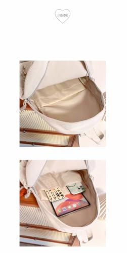 Kawaii Y2k Aesthetic Cute Soft & Chic Minimalist Pure Color Corduroy Backpack for Campus (Red)4