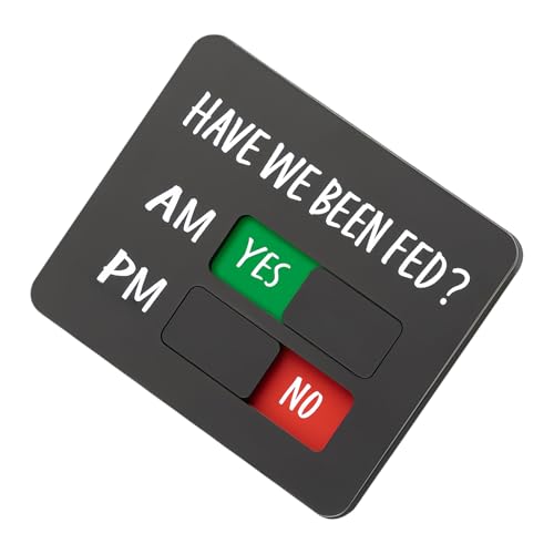 Fütterungserinnerung,AM PM Tafel Täglich - Magnetisches Oder Doppelseitig Haftendes Futterstatus Schild,Für Appetitkontrolle Training Gewichtsverlustprogramm Zuhause Kühlschrank Küche Alltagsroutine