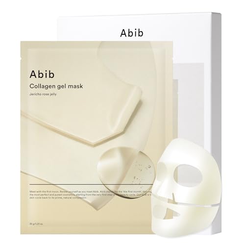 Abib Collagen Gel Mask Jericho Rose Jelly 4 Sheets (Nourishing) I Korean Vegan Collagen, Cooling Nourishing Hyaluronic Acid Hydrogel Face Mask Skin Care