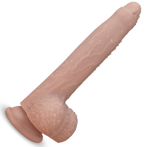 BDSMAGE Realistischer Dildo Klassische Dildos Mit Starkem Saugnapf,Sexspielzeug Analdildo Perfekt Echte Adern Und Erhabene Hoden,Echte Penisnachbildung diloschwanz für frauen Sex Toy (Farbe, XL)