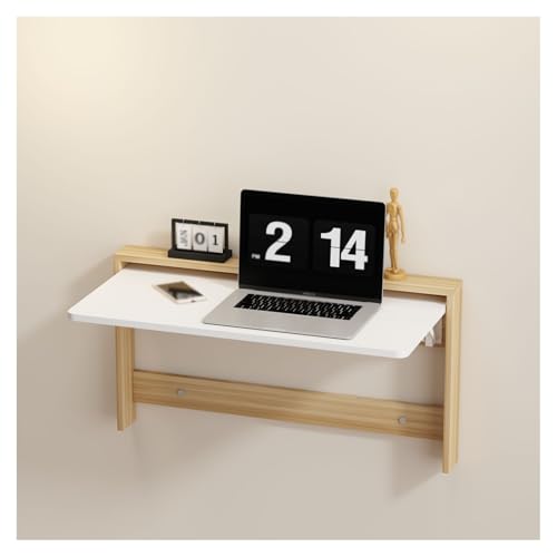 Table murale pliable bois petit espace bureau escamotable gain de place