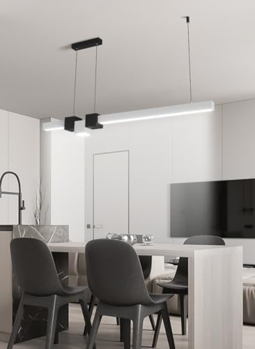 Lampe suspendue LED à intensité variable et hauteur ajustable pour table et bureau - 2